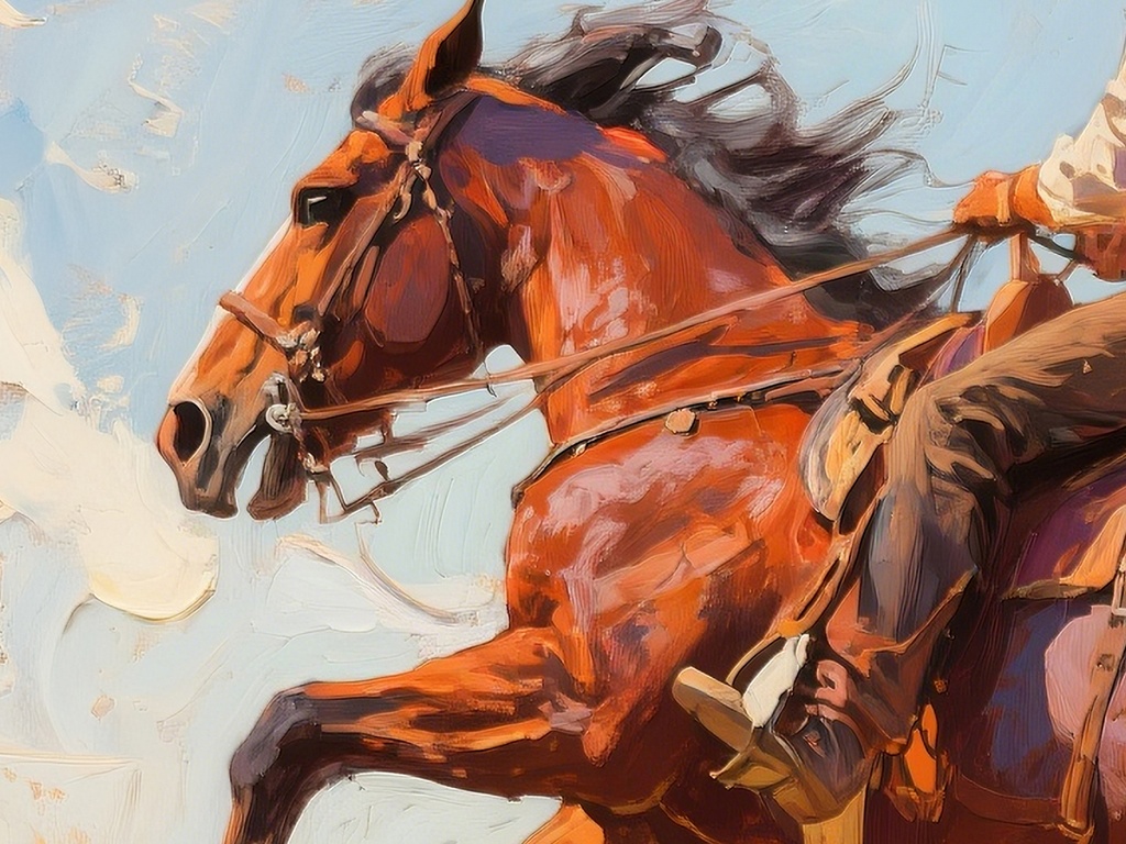 疾走するカウボーイ