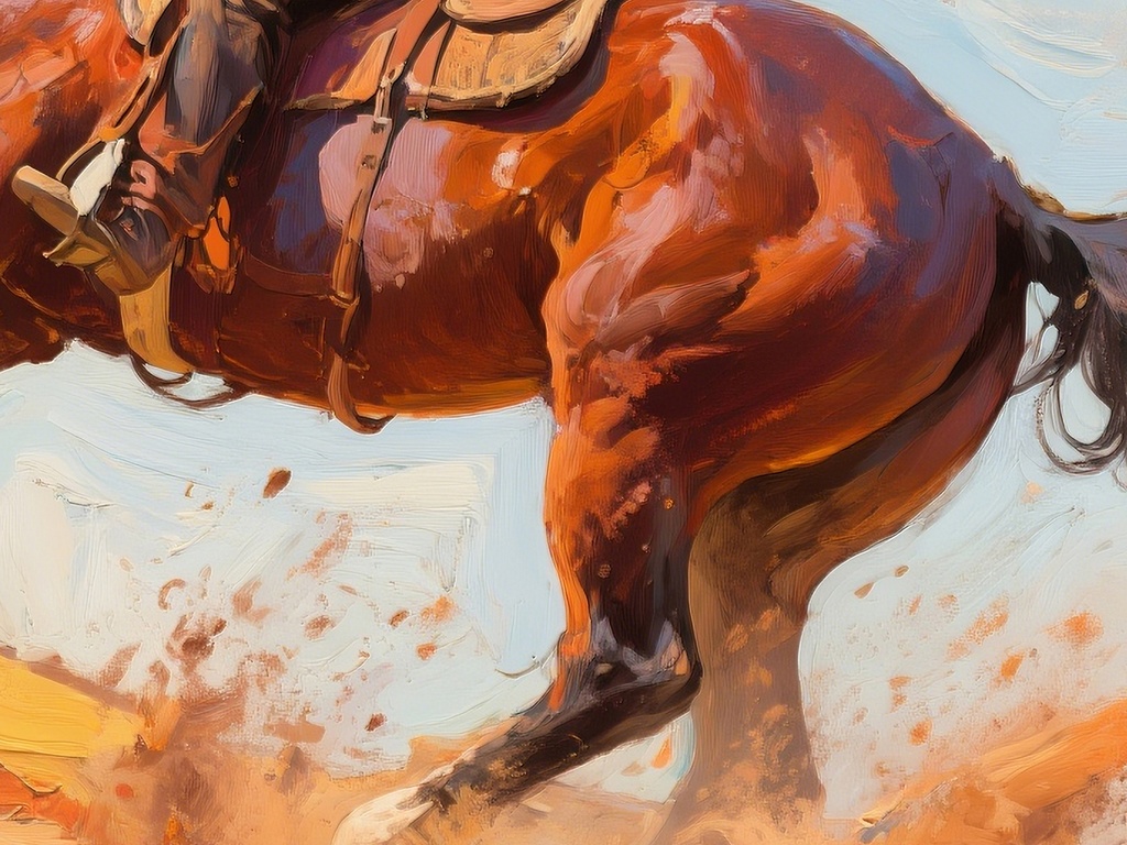 疾走するカウボーイ