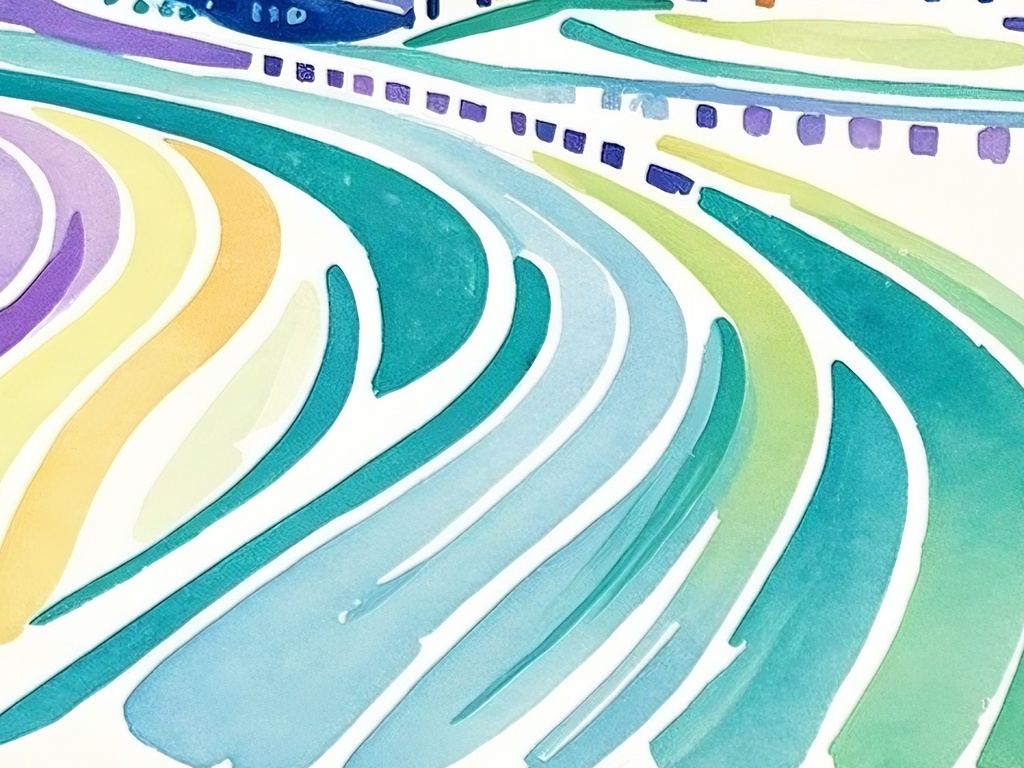 イタリアの山と市街図