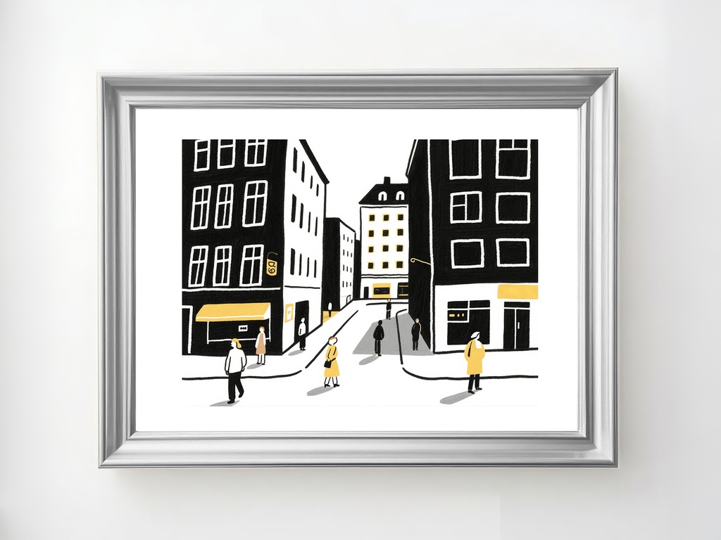 モノクロモダンな街角