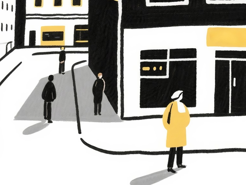 モノクロモダンな街角