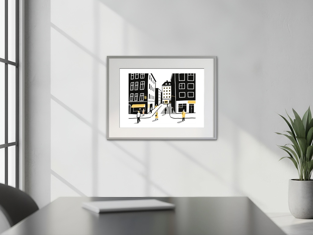 モノクロモダンな街角