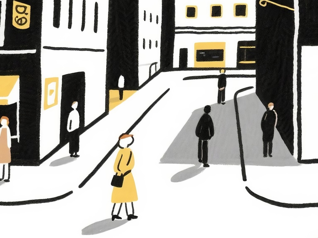 モノクロモダンな街角