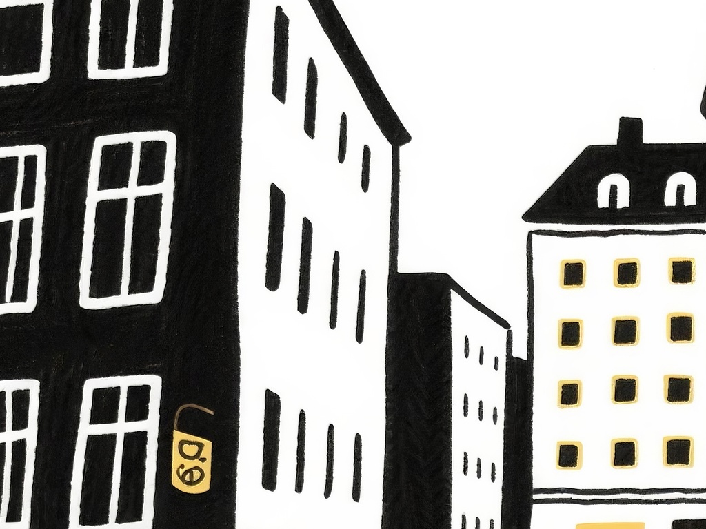 モノクロモダンな街角