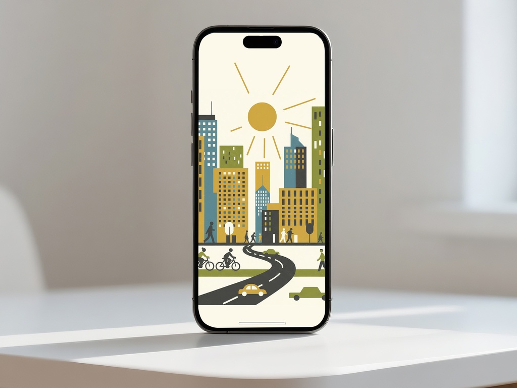 太陽と都市の朝