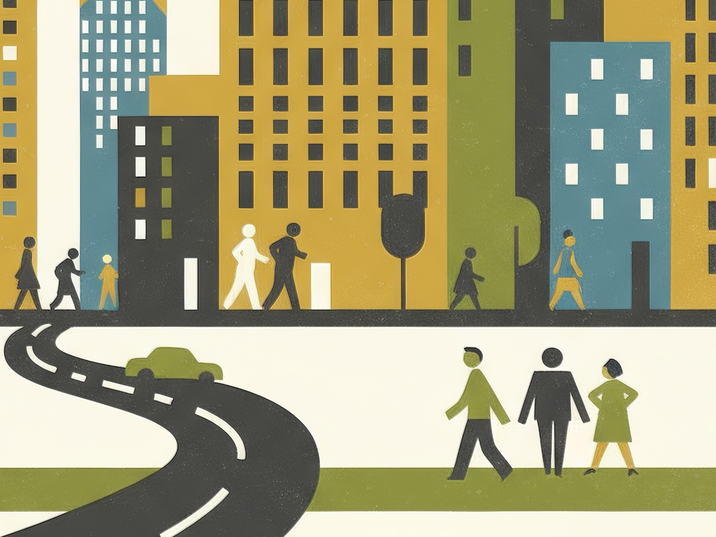 太陽と都市の朝