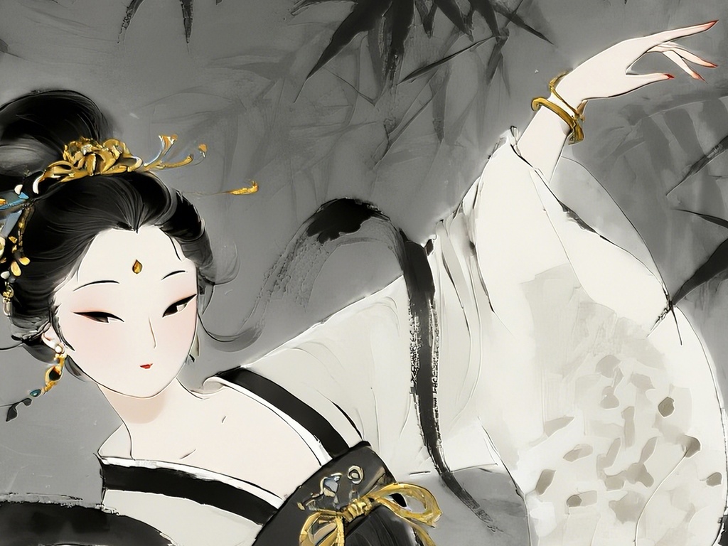 白と黒の優雅な舞