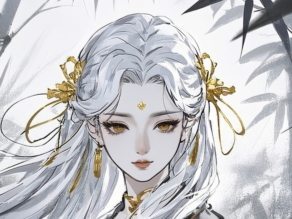 銀白の髪を持つ女性