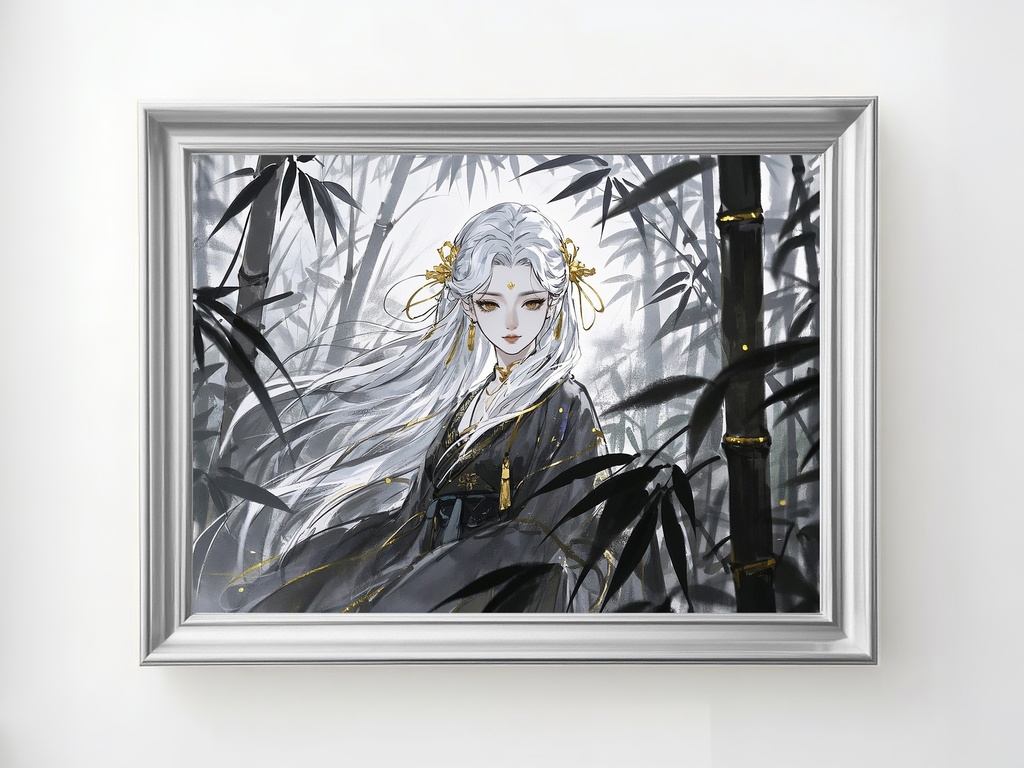 銀白の髪を持つ女性