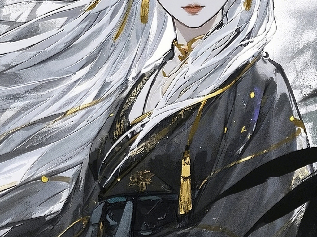 銀白の髪を持つ女性