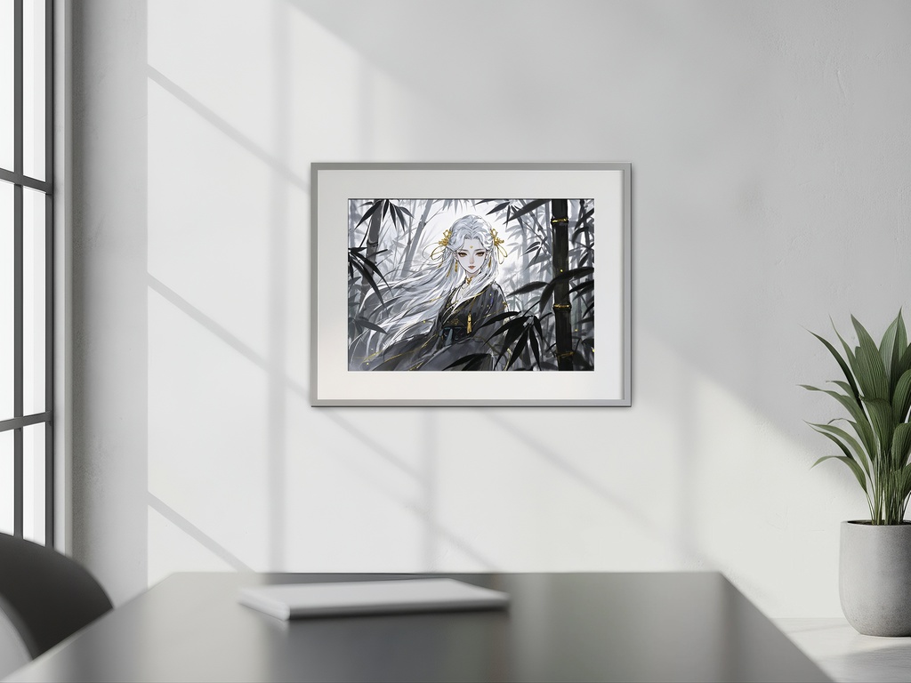 銀白の髪を持つ女性