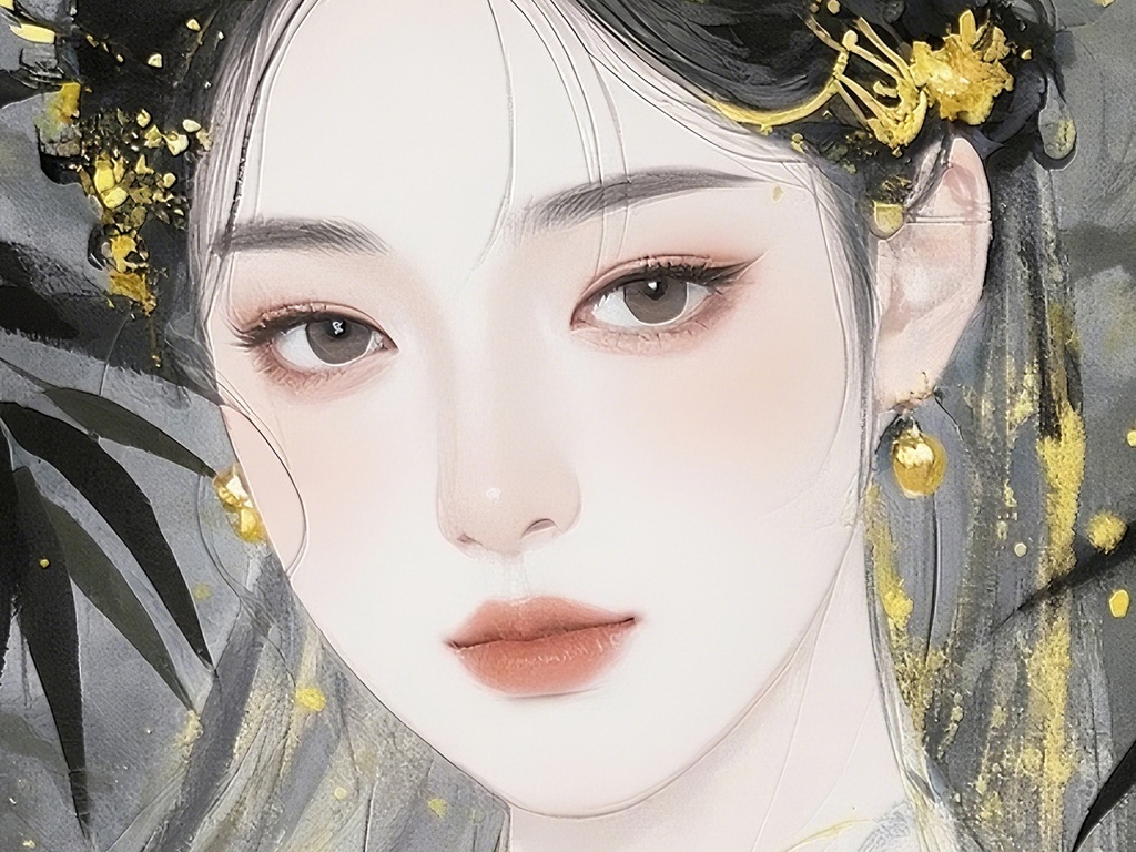 黒と金のポートレート