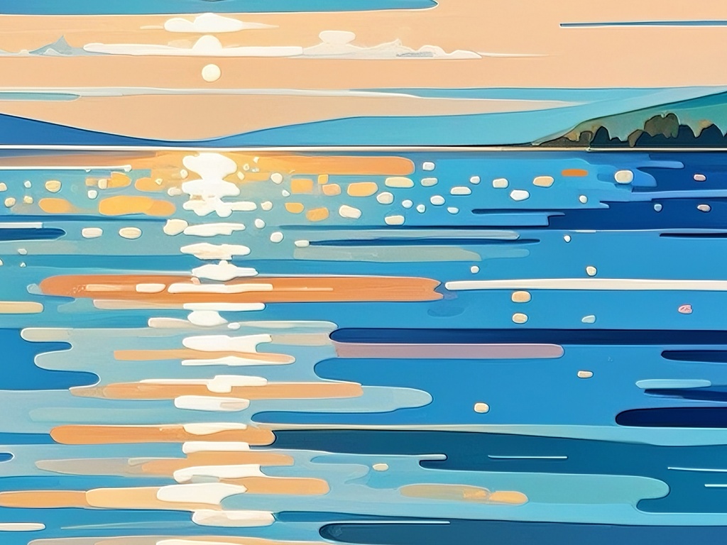 幻想的な海の夕景