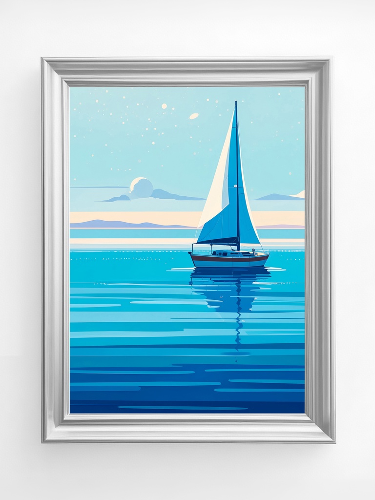 水平線をゆくヨット