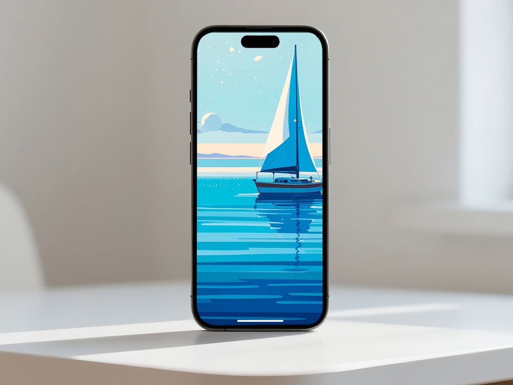 水平線をゆくヨット