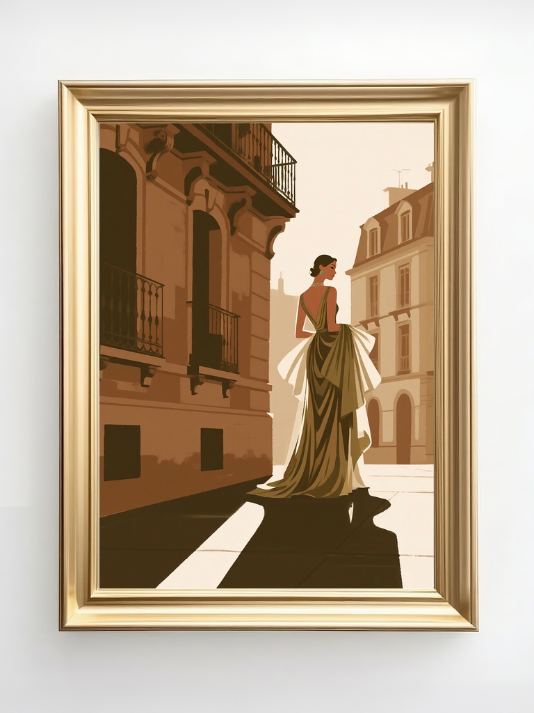 セピア色の後ろ姿女性