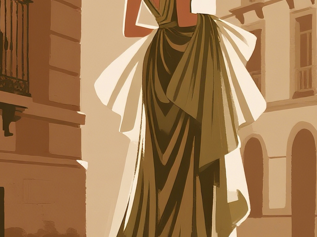 セピア色の後ろ姿女性