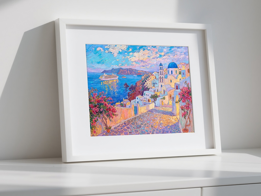 サントリーニと豪華客船