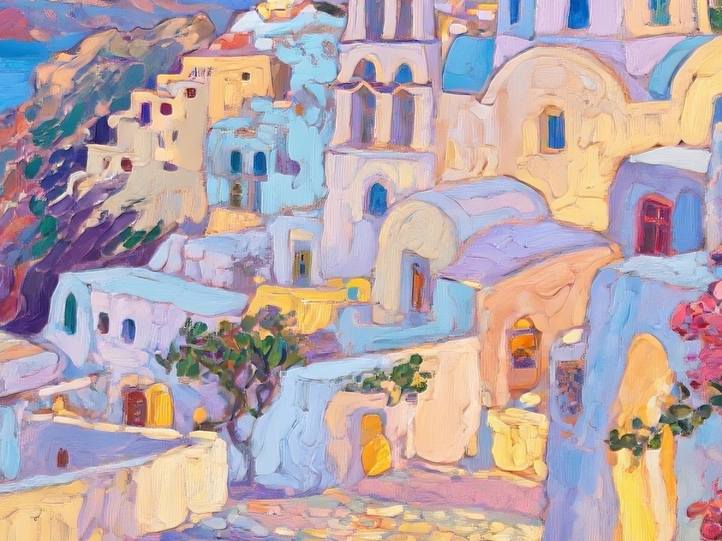 サントリーニと豪華客船