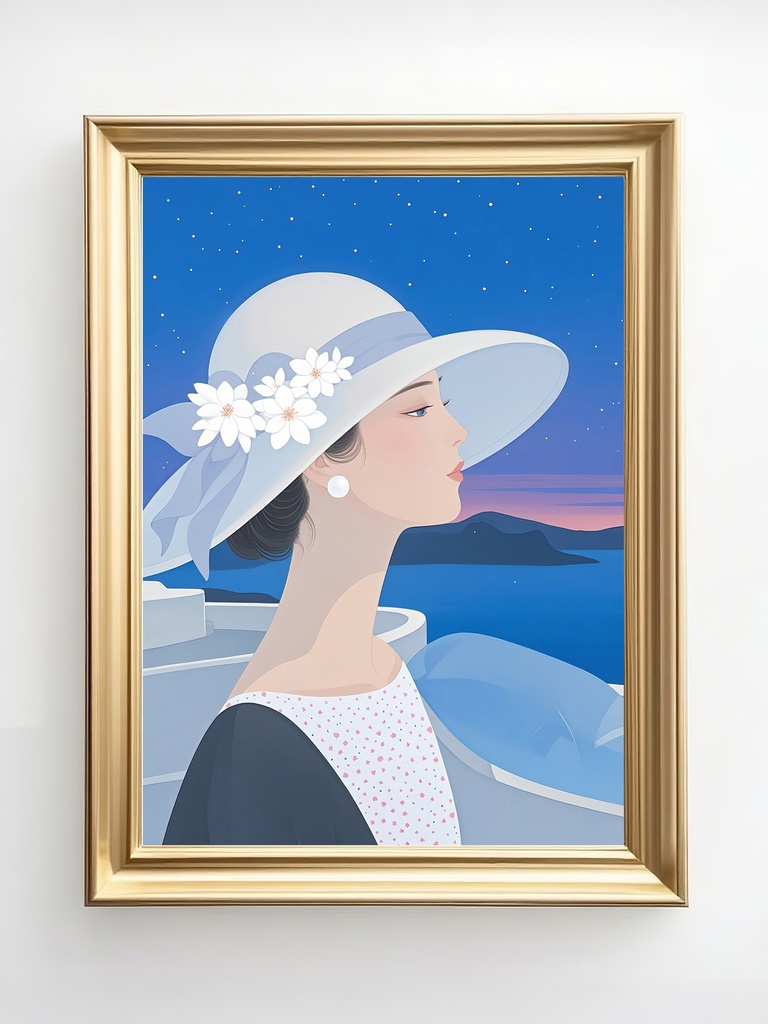 静かな夕暮れの海辺