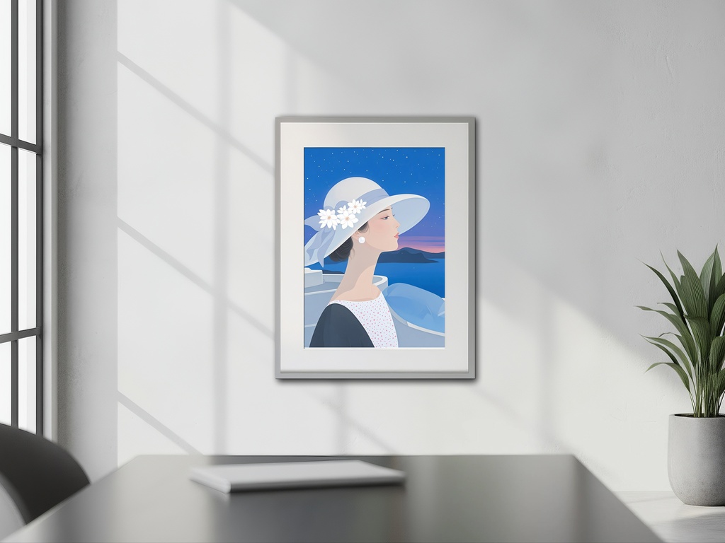 静かな夕暮れの海辺