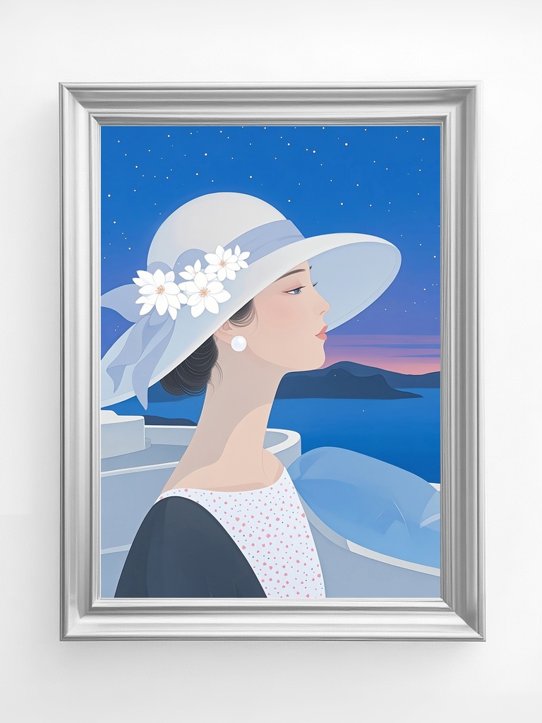 静かな夕暮れの海辺