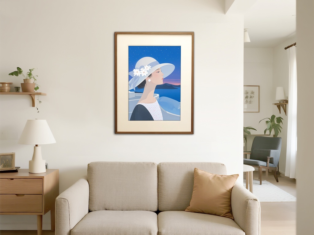 静かな夕暮れの海辺