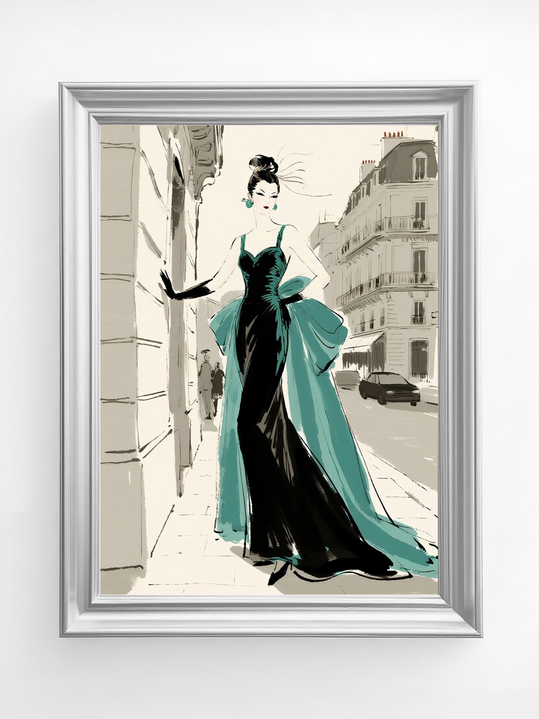 夜会に向かう女性