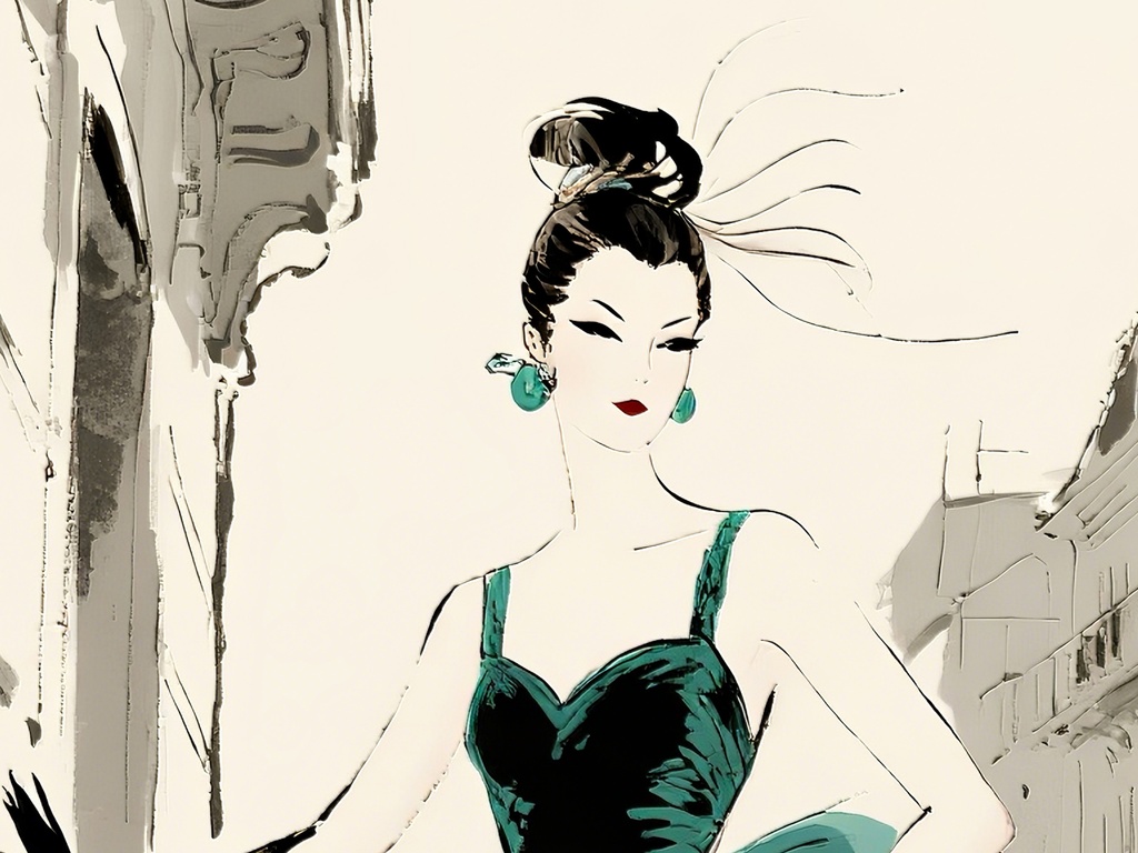 夜会に向かう女性