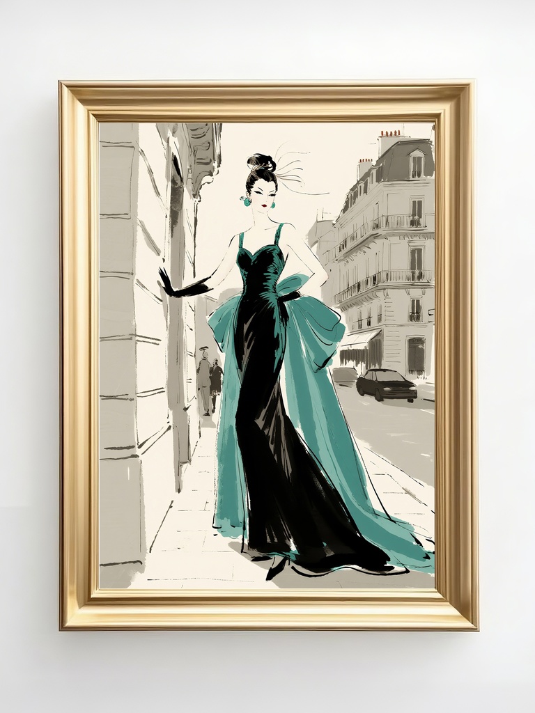 夜会に向かう女性