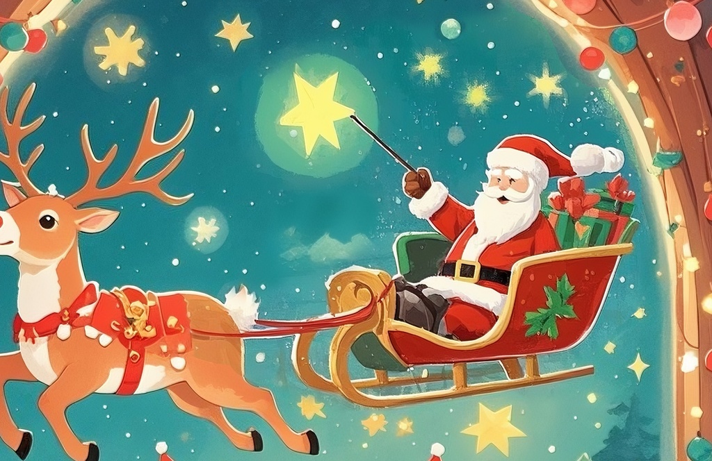 星夜を駆けるサンタの旅