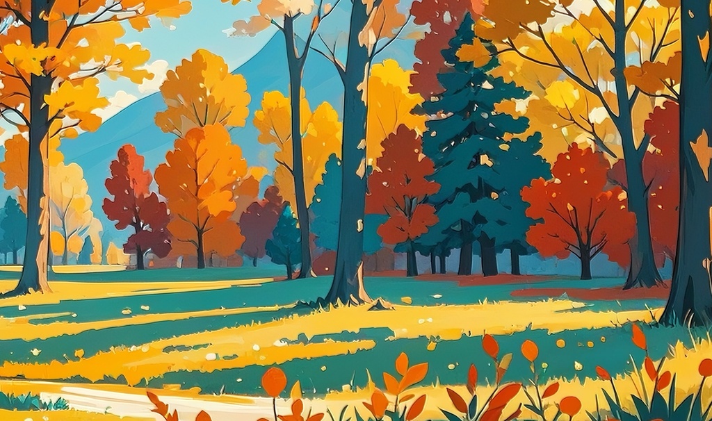 秋風そよぐ林道