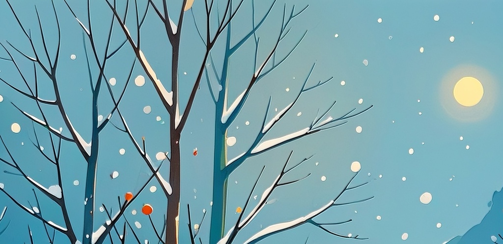 月夜に包まれた冬山