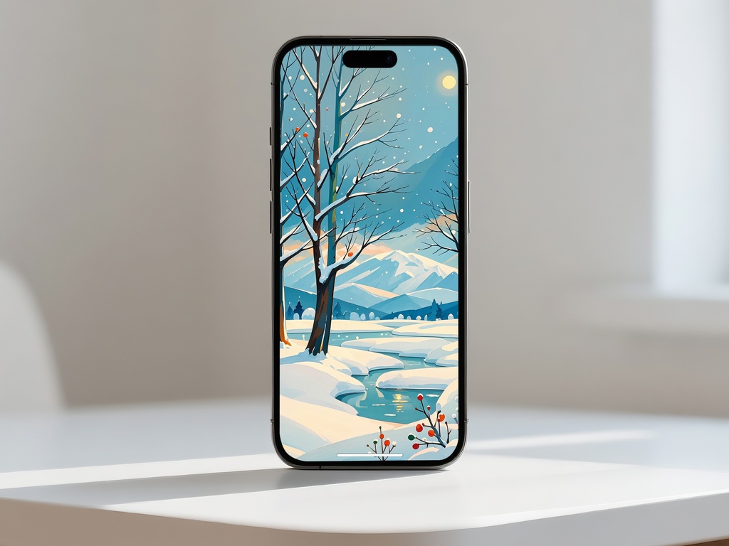 月夜に包まれた冬山