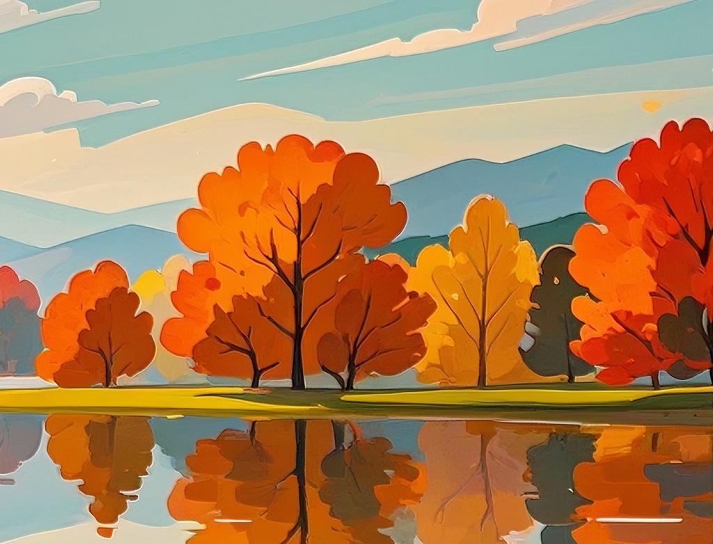 静寂に映る秋景色