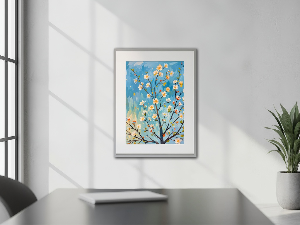 春を告げる白花の木