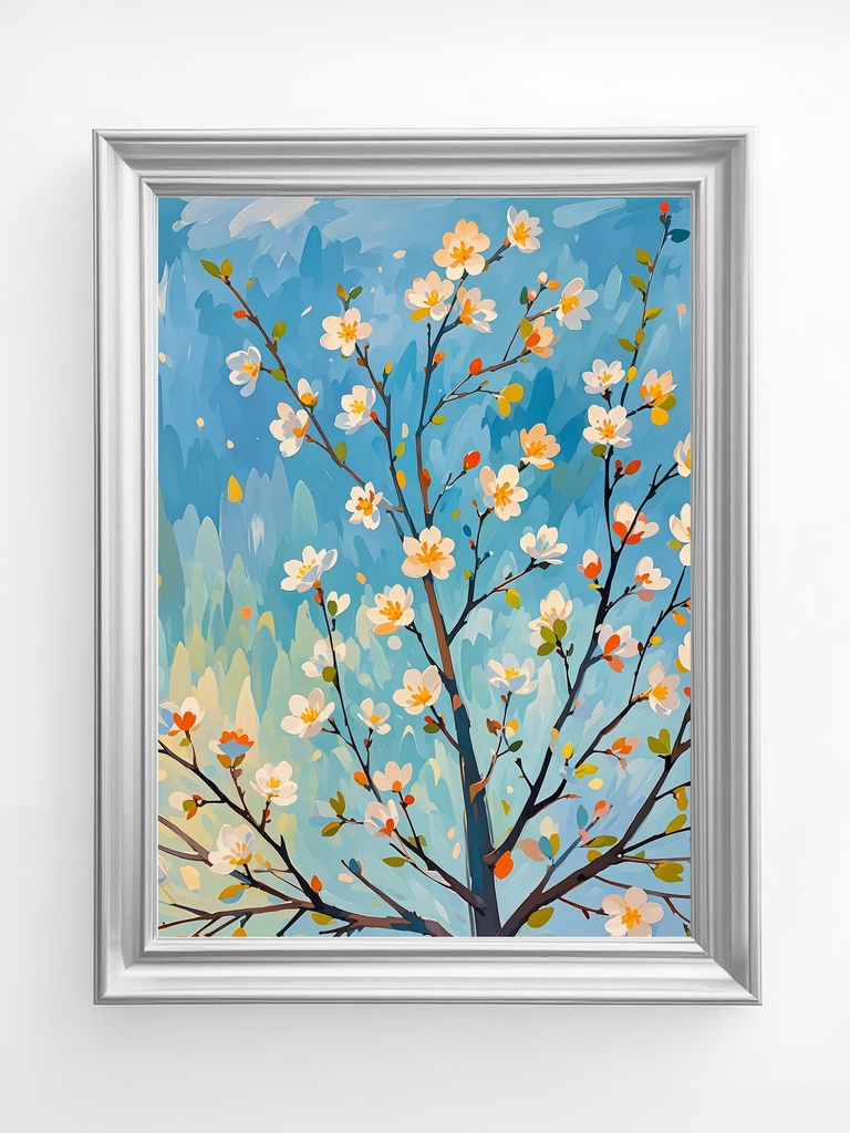 春を告げる白花の木