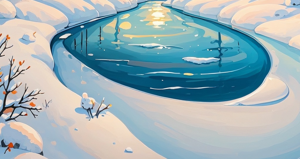 氷の川に陽は昇る