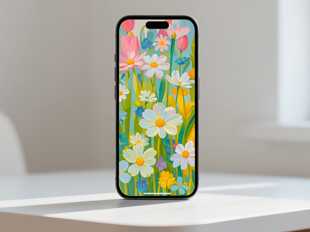 春陽に揺れる花畑