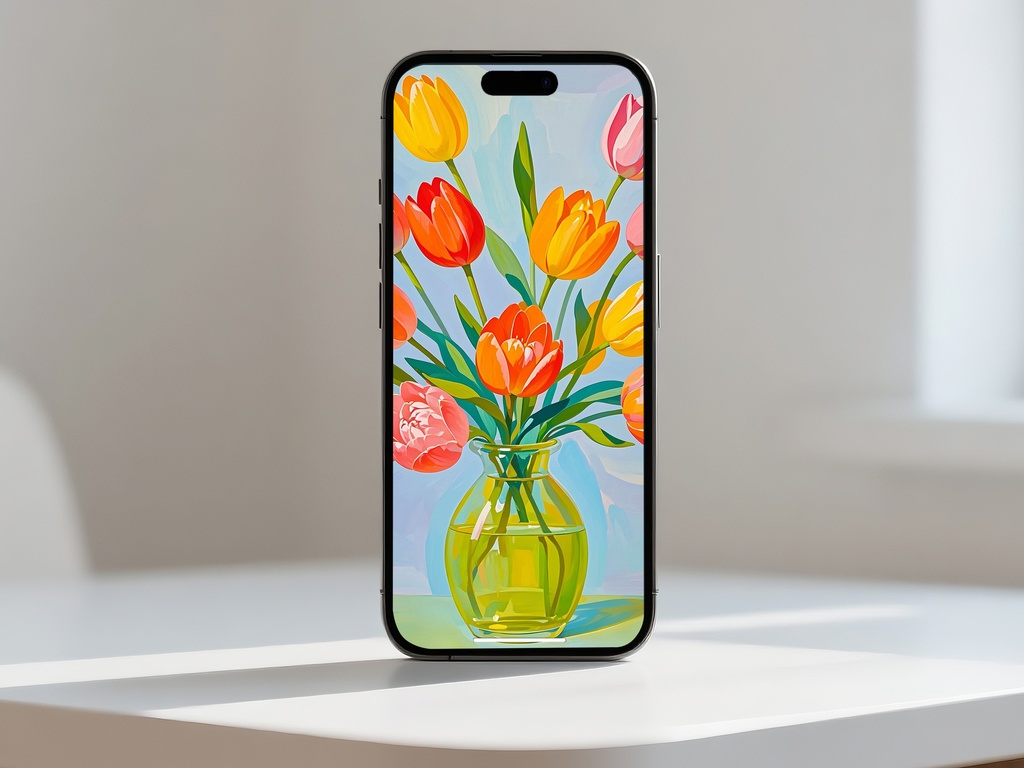 春色チューリップの花瓶