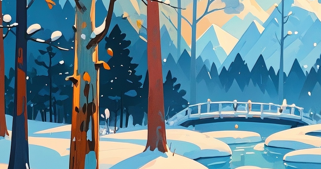 森に差す冬の光