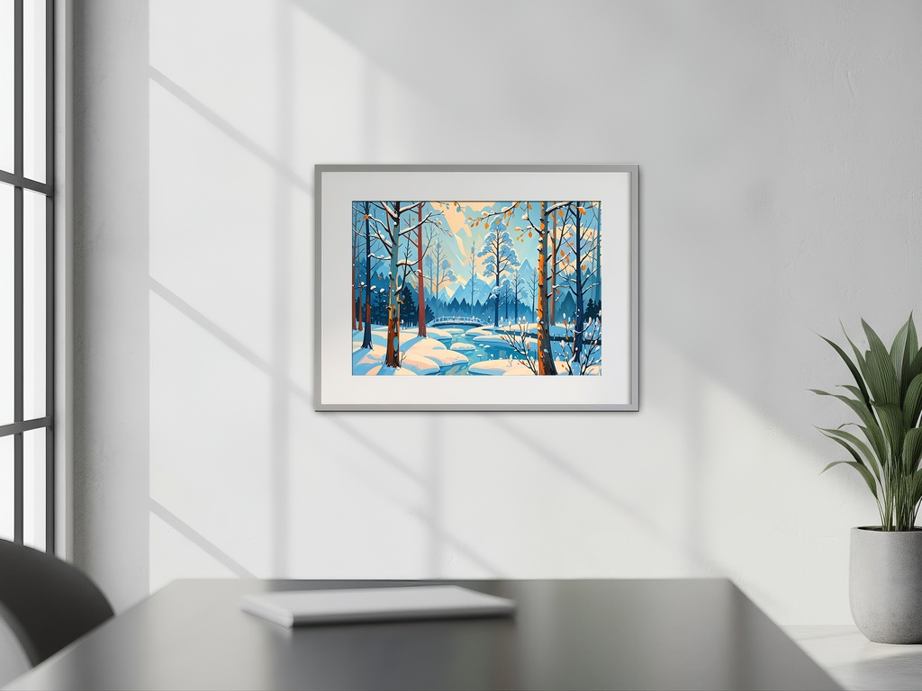 森に差す冬の光