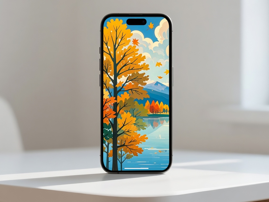 黄昏ゆらめく秋湖