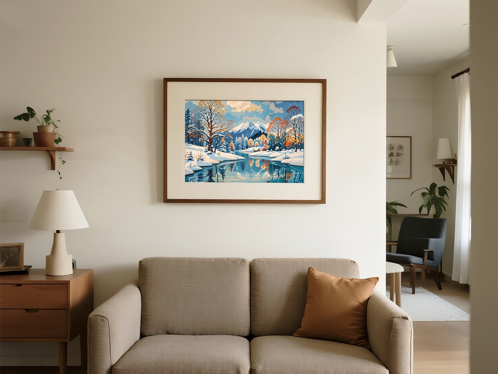 冬空に映る山影