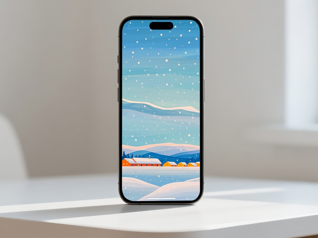 静かに降る雪の平原