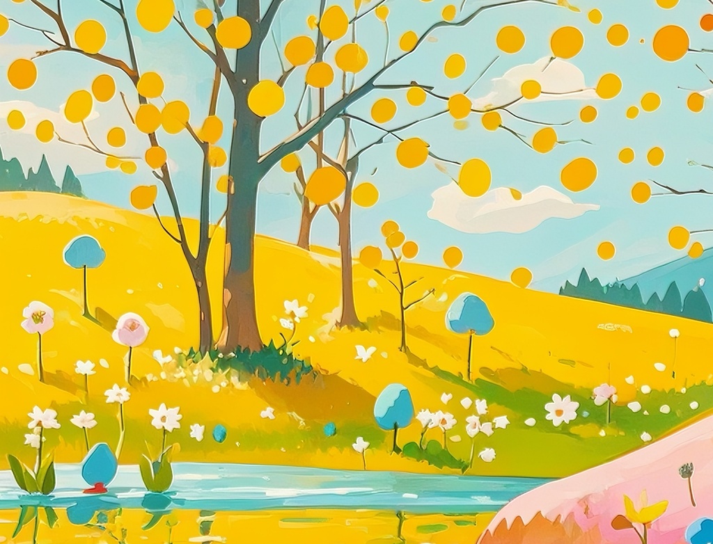 春光の湖畔と花咲く丘