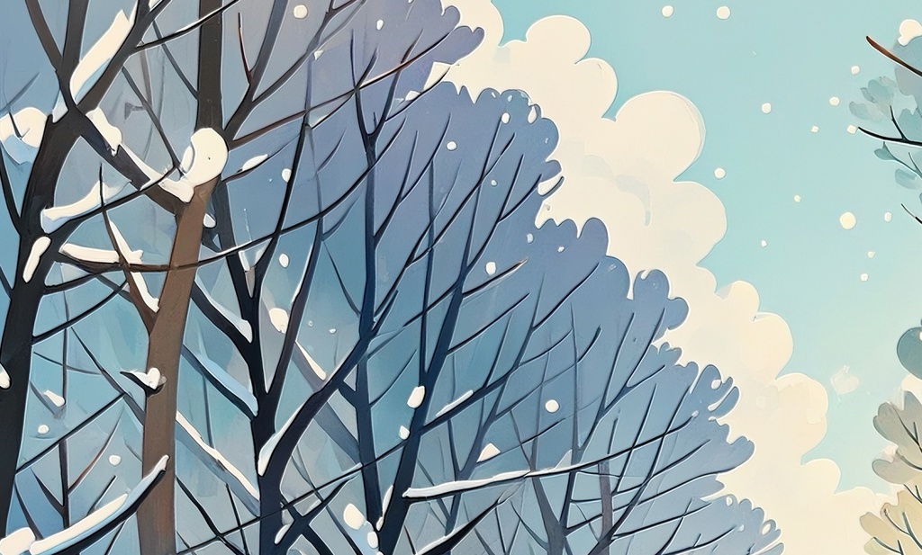 雪道の向こうへ続く