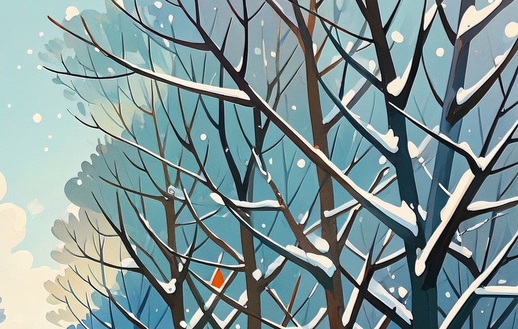 雪道の向こうへ続く