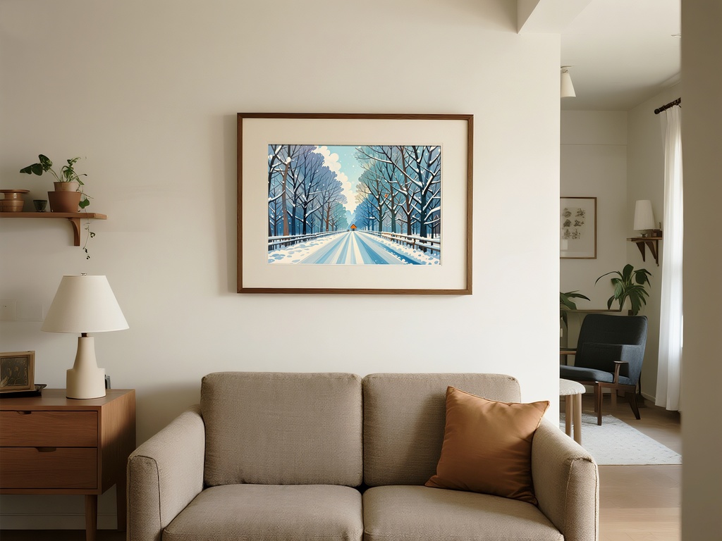 雪道の向こうへ続く