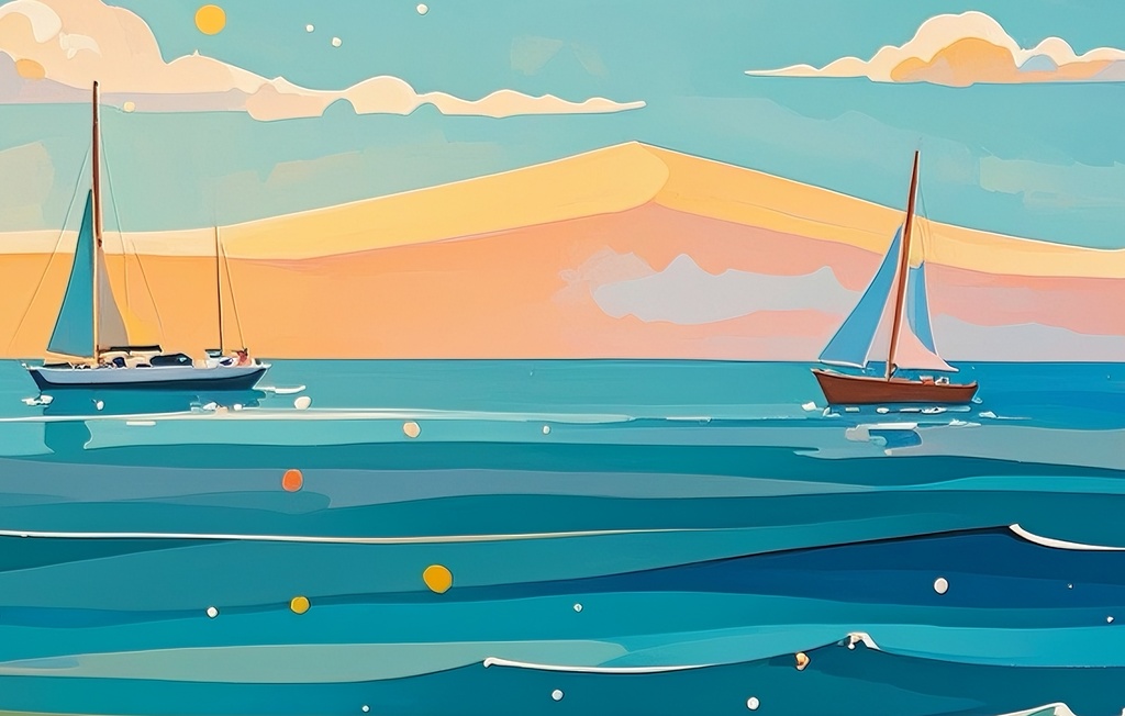 波音きらめく夕景